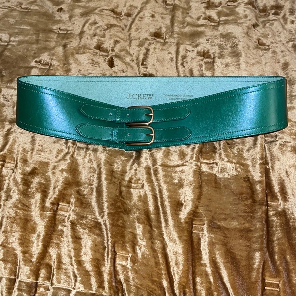 J.Crew double buckled green belt
